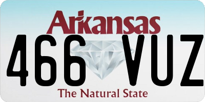 AR license plate 466VUZ