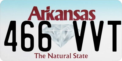 AR license plate 466VVT