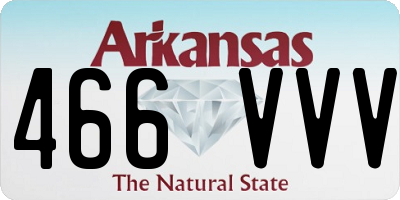 AR license plate 466VVV