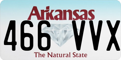 AR license plate 466VVX