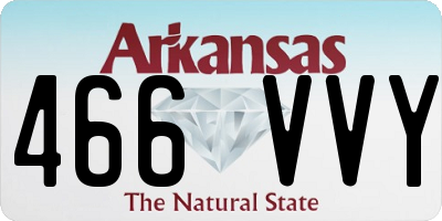 AR license plate 466VVY