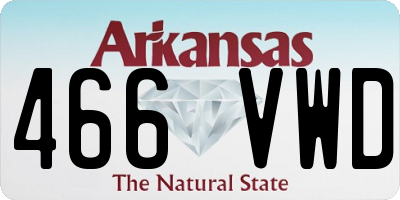 AR license plate 466VWD