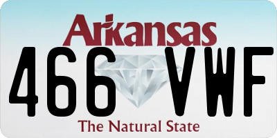 AR license plate 466VWF
