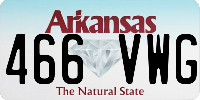 AR license plate 466VWG