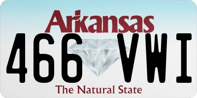 AR license plate 466VWI