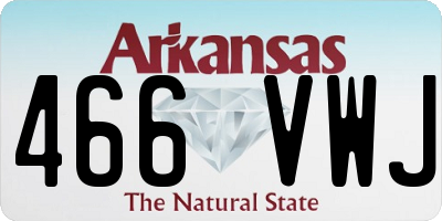 AR license plate 466VWJ