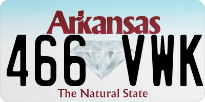 AR license plate 466VWK