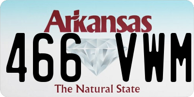 AR license plate 466VWM
