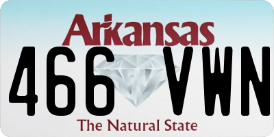 AR license plate 466VWN