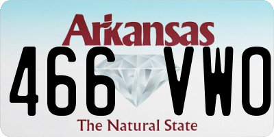 AR license plate 466VWO