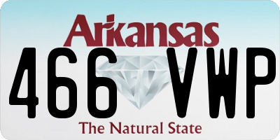AR license plate 466VWP