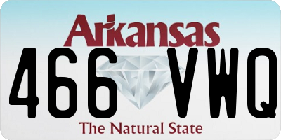 AR license plate 466VWQ