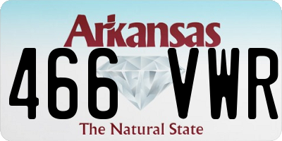 AR license plate 466VWR