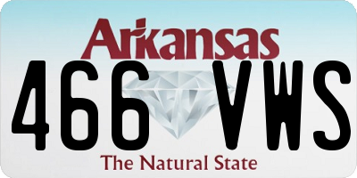 AR license plate 466VWS