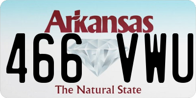 AR license plate 466VWU