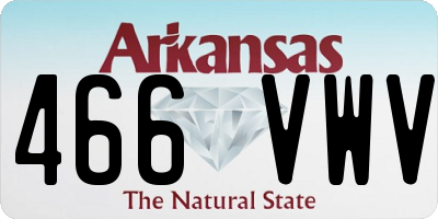 AR license plate 466VWV