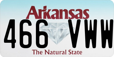 AR license plate 466VWW