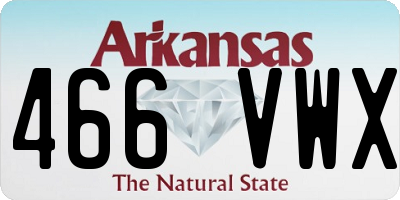 AR license plate 466VWX