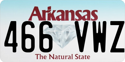 AR license plate 466VWZ