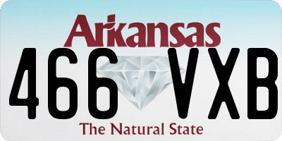 AR license plate 466VXB