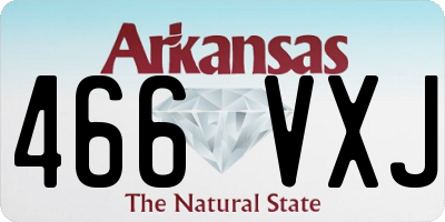 AR license plate 466VXJ
