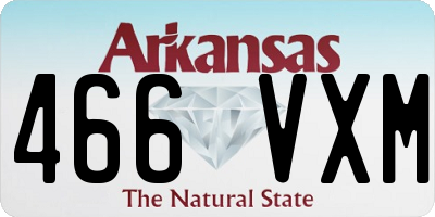 AR license plate 466VXM