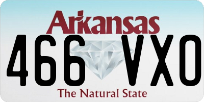 AR license plate 466VXO
