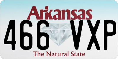 AR license plate 466VXP