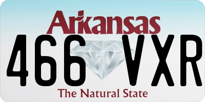 AR license plate 466VXR
