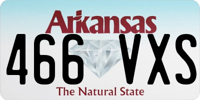 AR license plate 466VXS