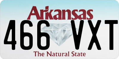 AR license plate 466VXT