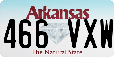 AR license plate 466VXW