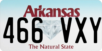 AR license plate 466VXY