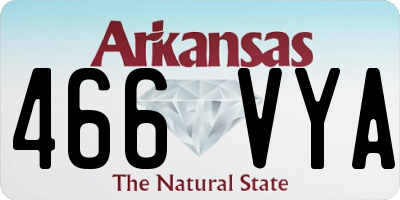 AR license plate 466VYA