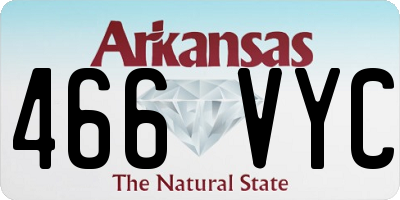 AR license plate 466VYC