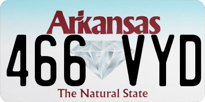 AR license plate 466VYD