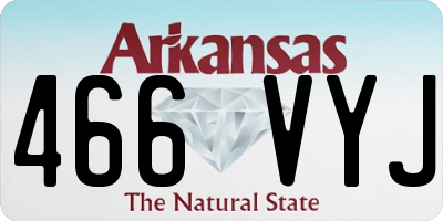 AR license plate 466VYJ