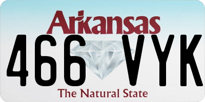AR license plate 466VYK