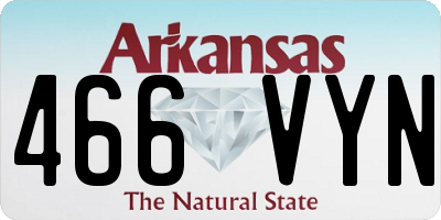 AR license plate 466VYN