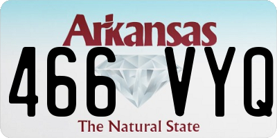 AR license plate 466VYQ