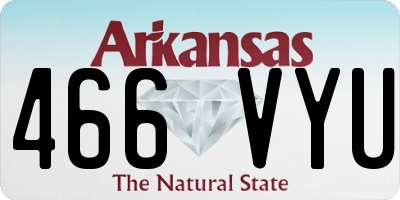 AR license plate 466VYU
