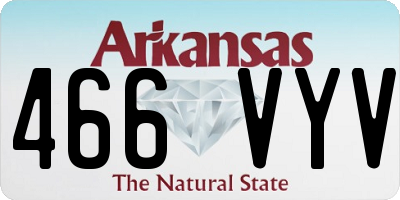 AR license plate 466VYV