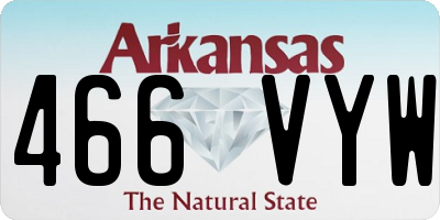 AR license plate 466VYW