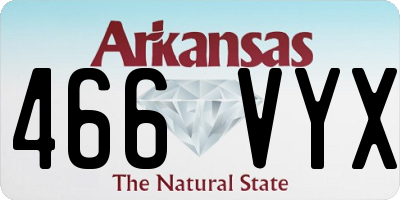 AR license plate 466VYX