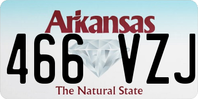 AR license plate 466VZJ