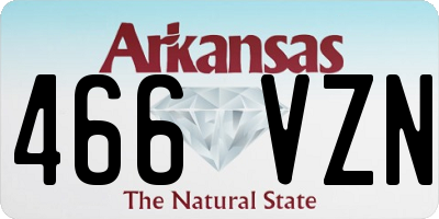 AR license plate 466VZN