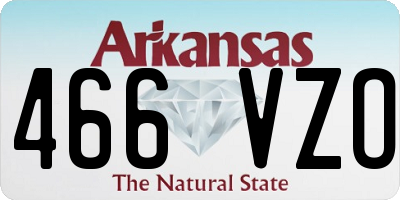AR license plate 466VZO