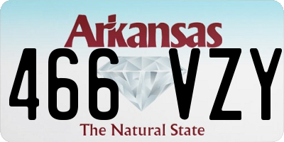AR license plate 466VZY