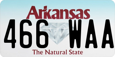 AR license plate 466WAA