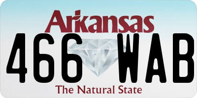 AR license plate 466WAB